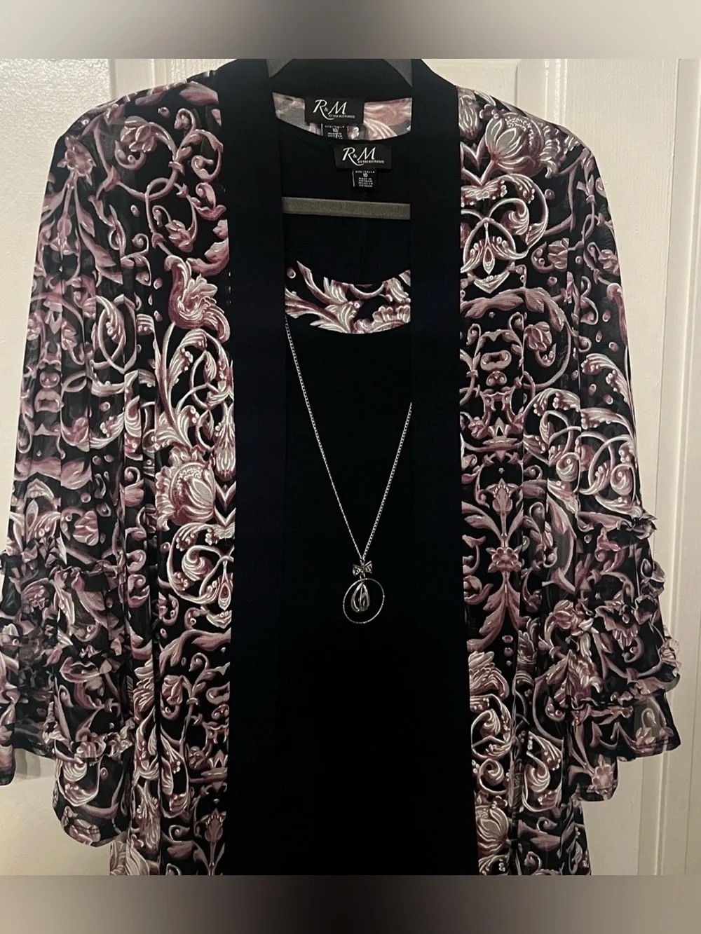 R & M Richards Women’s 2 Piece Dress & Jacket In Floral Print Size 10 Brand New!